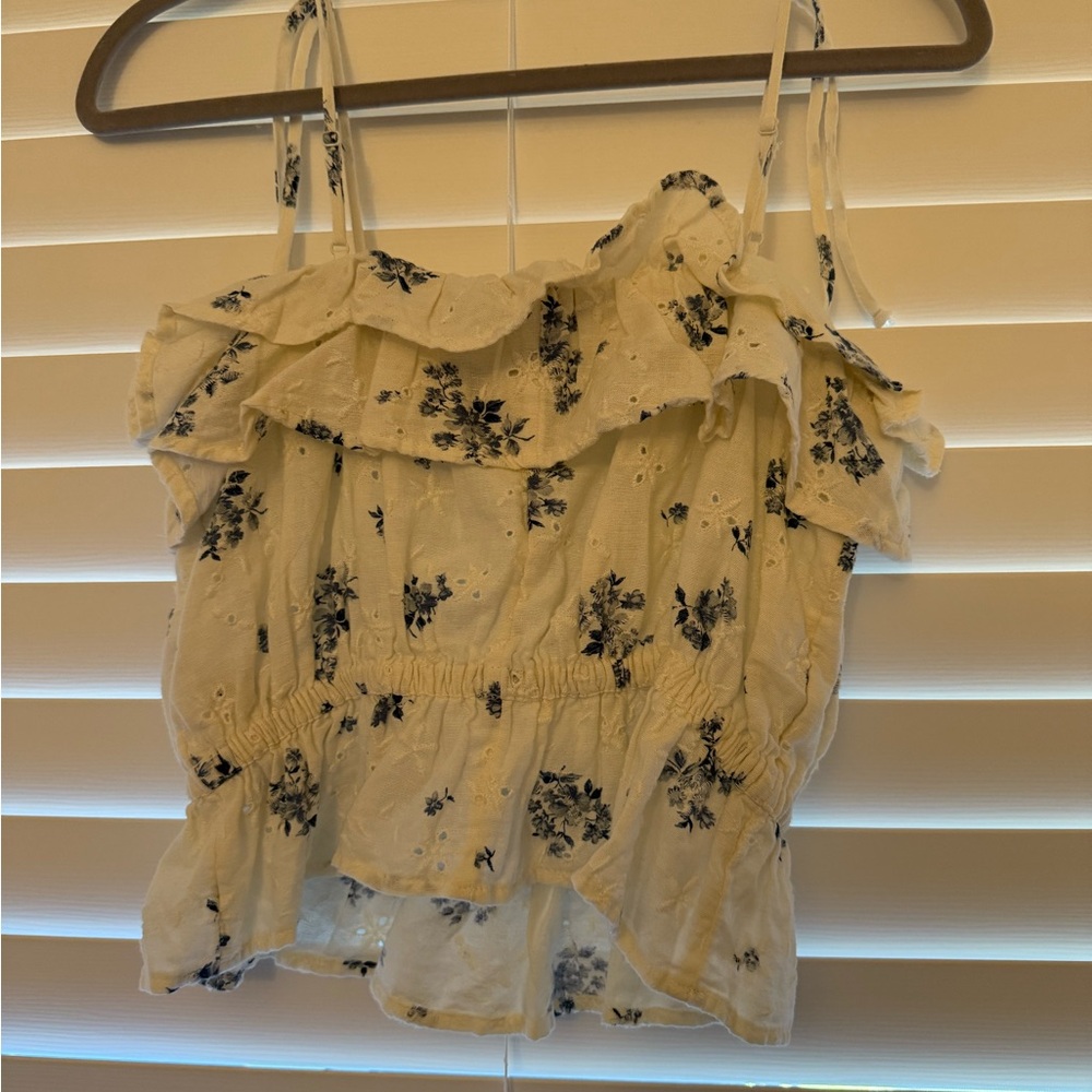 American Eagle Outfitters Ruffled Smocked Blouse